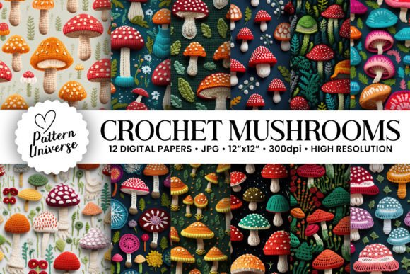 Crochet Mushroom Embroidery Backgrounds Review
