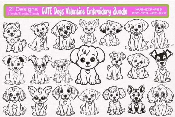 Cute Dogs Valentine Embroidery Bundle Review