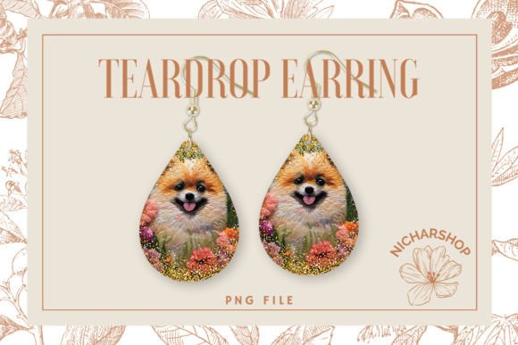 Dog Flower Embroidery Teardrop Earring Review