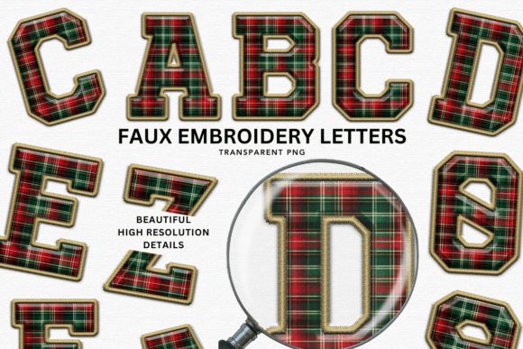 Faux Embroidery Tartan Alphabet Review