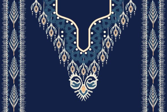 Ikat Floral Neckline Embroidery Review
