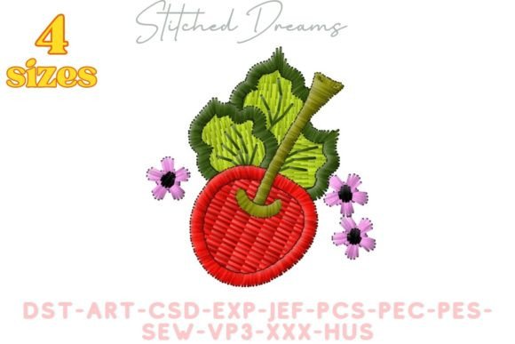 Review: Cherry Fruit Embroidery Design for Real Projects
