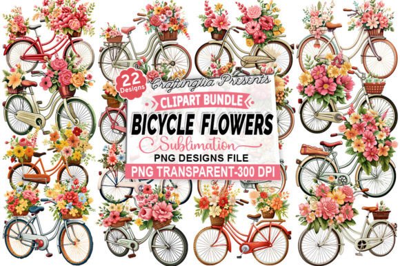 Review: Embroidery Bicycle Flowers Clipart Bundle