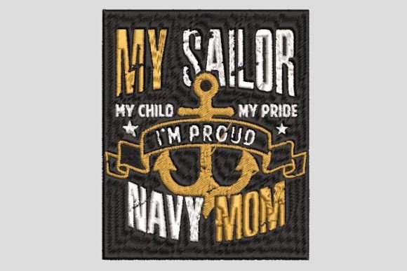 Review: I Am Proud Navy Mom Embroidery File