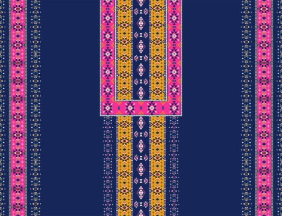 Reviewing Colorful Aztec Neckline Embroidery