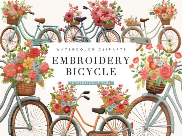 Reviewing the Embroidery Bicycle Clipart Bundle